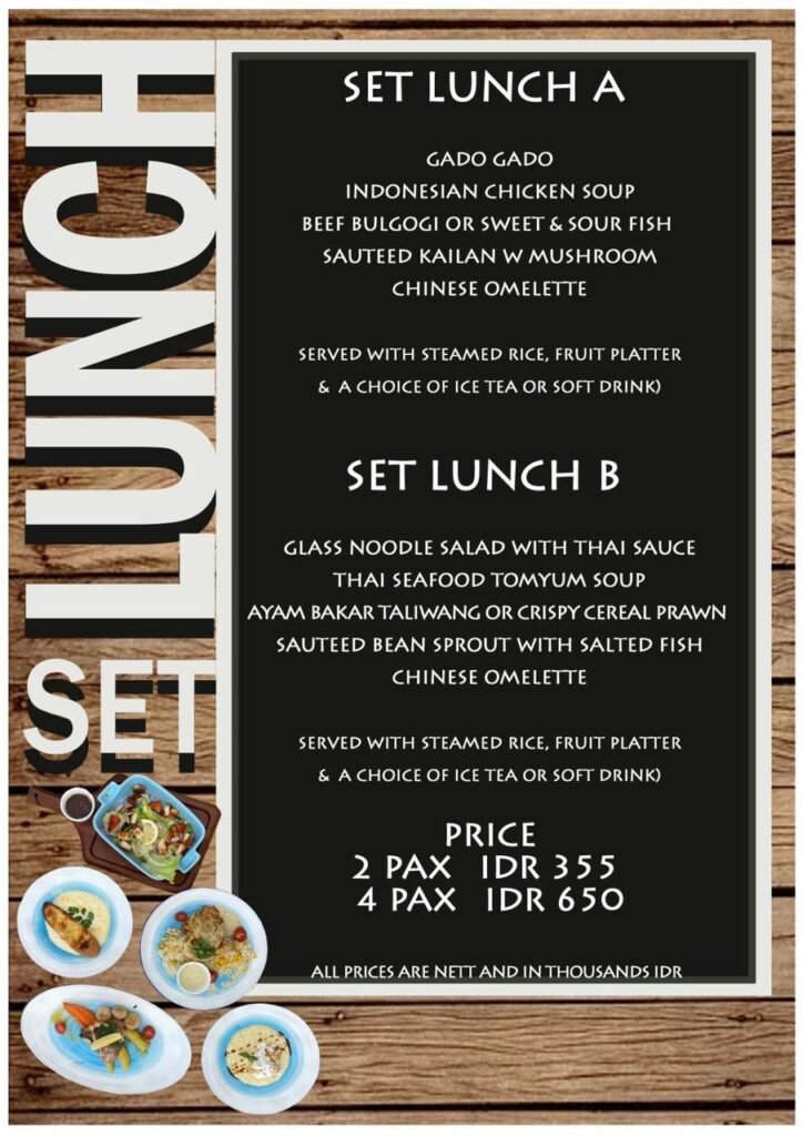 Kiki Beach Island Resort Menu 1