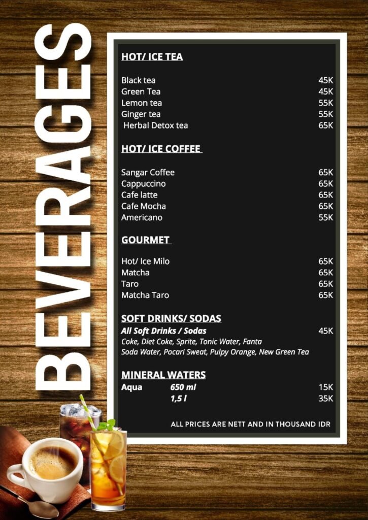 Sea Pantry Menu 2 at Kiki Beach Island Resort