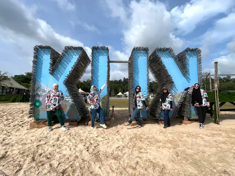 Team building session on the beach at Kiki Beach Batam